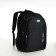 Young backpack from textiles with lightning, 5 pockets, black/blue color