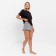 Female homemade set (T -shirt/shorts), black color, size 52