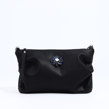 Richet Cross-Body bag, external pocket, black color