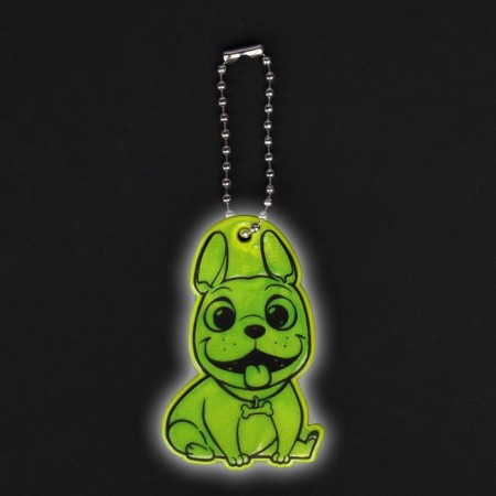 The reflective element "bulldog", bilateral, 3.6 × 5.7 cm, color mix-3