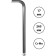 IMBUS KRAFTOOL key, long with a ball, chromosetinated coating, CRMO, 17 mm