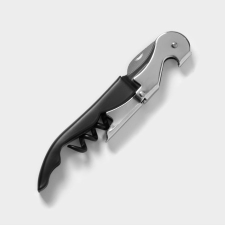 A set for wine for 2 bottles of the premiere, 4 items: corkscrew, cork, funnel, ring-1