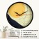 Wall clock, D-20 cm, interior, "leaves", silent