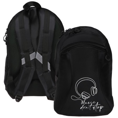 Youth backpack, 44 x 30 x 17 cm, ergonomic back, calligrata Corsos "Music"
