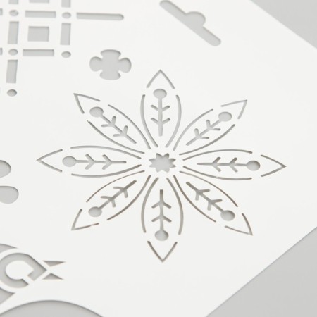 Plastic stencil "bush" 16x22 cm-3