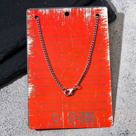 Unisex "Cross" silhouette, color silver, 62 cm-5
