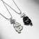 Kulons "Demetrons" cats are pot-bellied, black and white color in silver, 45 cm