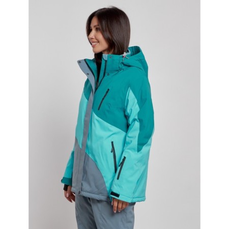 Ski jacket female, size 56, dark green color-1