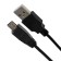 Cable Luazon, miniusb - usb, 1 a, 0.5 m, only for charging, black