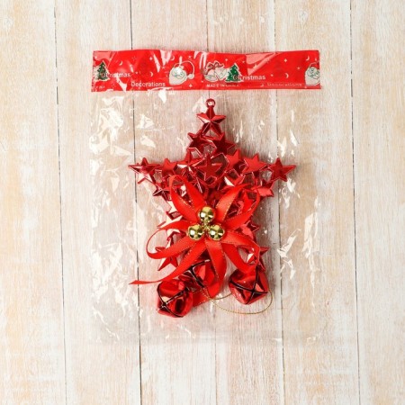 Decoration New Year's "Cozy Fairy Tale" Balls Star star, 9x20 cm, red-1