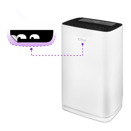 Air Cleaner KitFort KT-2824, 45 W, 310 m³/h, up to 40 m2, white-5