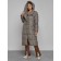 Coat insulated winter female, size 42, brown color