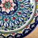 Plate of the Rishtan ceramics "Flowers", 23 cm, blue