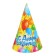 Festive paper cap “Happy Birthday”, balls, 16 cm