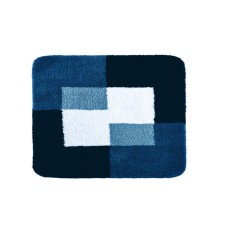 Coins bathroom mat, blue, 55x50 cm