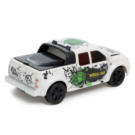 Radio -controlled "pickup" machine works on batteries, white color-2