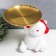 Souvenir Polystone stand "White Bear in red headphones" d = 17 cm 18x12x15.5 cm