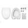 Sanita Luxe Ringo toilet seat, Duroplast with microlypt, Clip-up