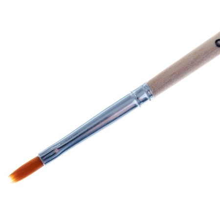 Nylon brush No. 2, flat, wooden pen-1