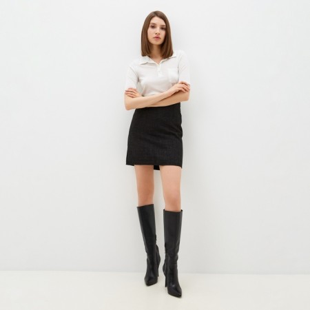 Skirt Women's tweed mist p. 44, black-1