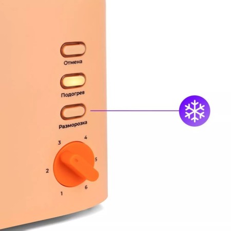 Toster KitFort KT-6214, 980 W, 6 frying modes, 2 toasts, orange-1