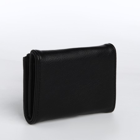 Women's wallet on a magnet, black color-1