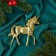 Christmas tree decoration "Unicorn glitter" 10x10 cm, gold