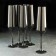 A set of glasses for champagne "Sandra", 200 ml, 6 pcs, black color