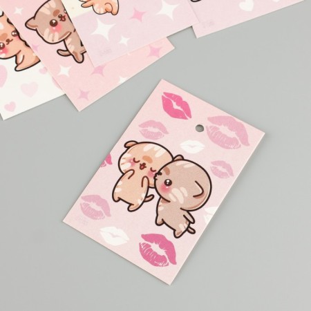 Cardboard "kittens" set 10 pcs (5 types) 4x6 cm-2