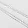 Clips "ice" classic 2 rows, white color in silver