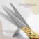 Cliped Premium scissors, mowed blade, 10 ", 25 cm, gold color