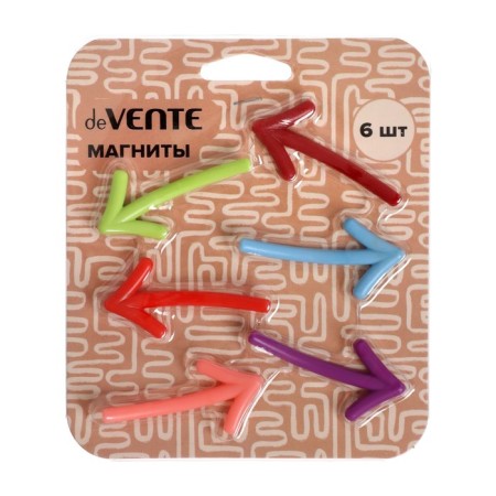 Magnets for boards with a design of 60 mm, 6 pieces, Devente Arrows, blister
