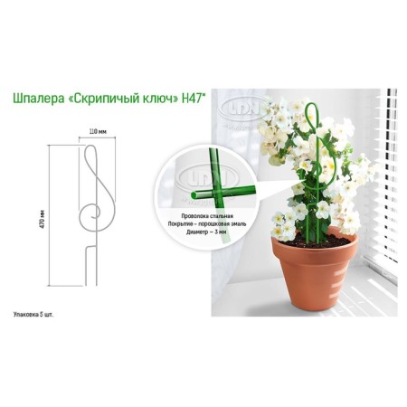 Trellis, 47 × 11 × 0.3 cm, metal, green, "violin key"-7