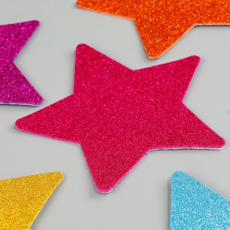 Set of stickers from EVA "Star", 6 pcs., Mix color-3