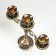 Summary Metal for 3 candles "Medallion" Color of bronze 26.5x27x9.5 cm
