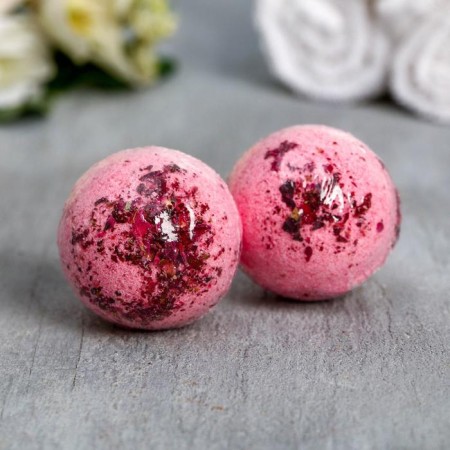 Gift set of cosmetics "Blave" with rose petals, bath bombs 2 x 40 g, Beauty Fox-4