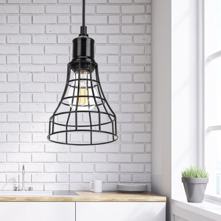 Lamp PL10 BK E27 60W H-pondaire 20 cm, suspension 80 cm, black-1