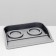 MISKS WITH BOOK "Felix" 0.3 l, 41 x 30 x 6 cm, gray tray, white bowls