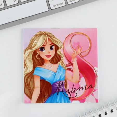 Notepad 10x10 cm, 16 liters of "princesses" mix-5