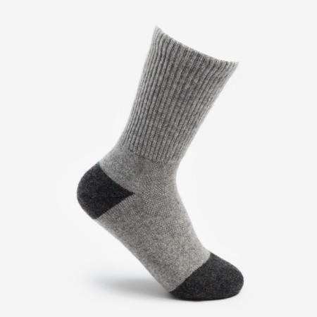 Women's socks from Mongolian wool, gray color, size 23 (34-36)