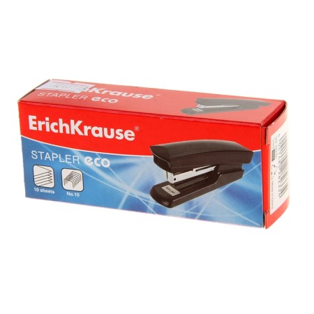 Stapler Erichkrause Eco No. 10, up to 20 sheets, compact, built -in anti -stepler, black-6