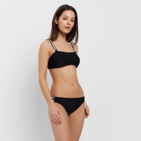 Separate Minaku swimsuit with rhinestones Black color, size 42-4