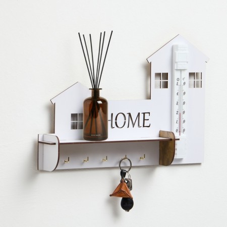 Key on the wall Home, with thermometer