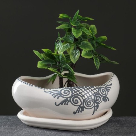 Flower pot "Bonsai 2/waves" pattern 0.8l