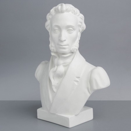 Gypsum figure famous people: Pushkin's bust, 20 x 10 x 26 cm-1