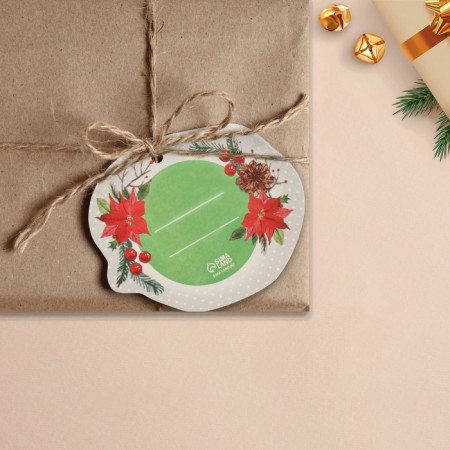 Schildik decorative for the gift "Happy New Year!", 9 x 8 cm, New Year-3