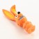 Brying toy for dogs from latex "Bunny", 17 cm, orange