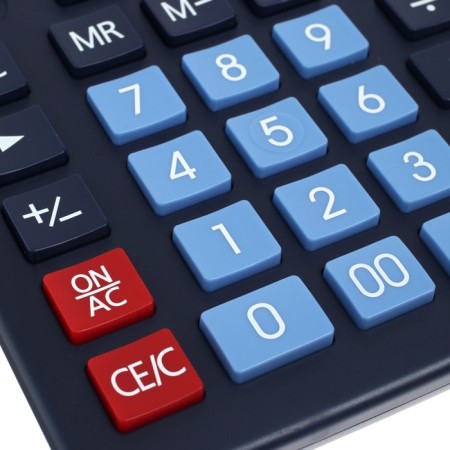 Large desktop calculator, 12-bit, Skainer SK-555BL, 2 power, 2 memory, 155 x 205 x 35 mm, blue-3