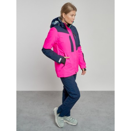 Ski costume female winter, size 44, pink color-10