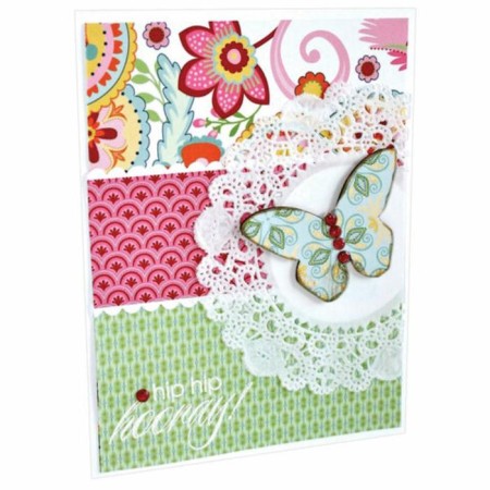 Color Washi-paper for decor "Summer", 15x15cm, self-adhesive set of 12 sheets, 6 designs-4